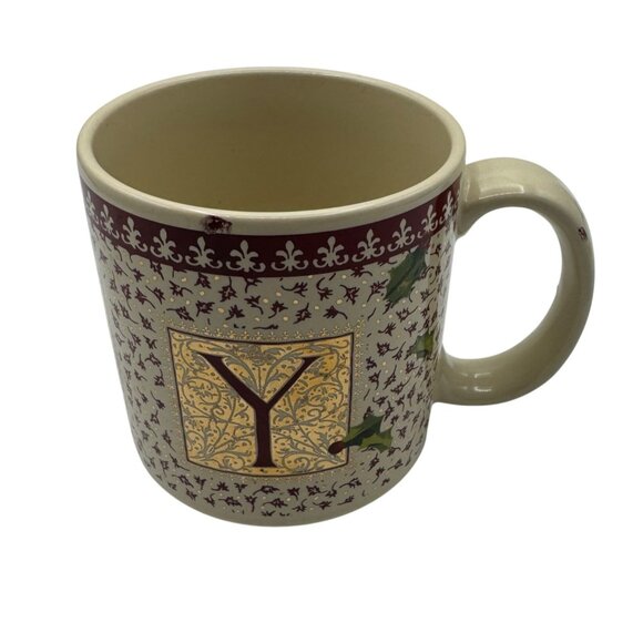 Charpente Holiday Ceramic Mug With JOY Design & Holly Accents - Picture 3 of 8